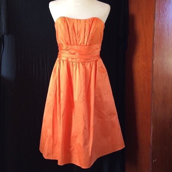 Strapless David’s bridal orange dress - Picture 2 of 2